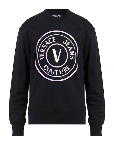 VERSACE JEANS COUTURE Sweatshirt Black 100% Cotton, Elastane