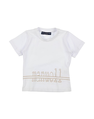 MANUELL & FRANK T-shirt White 90% Cotton, 10% Elastane