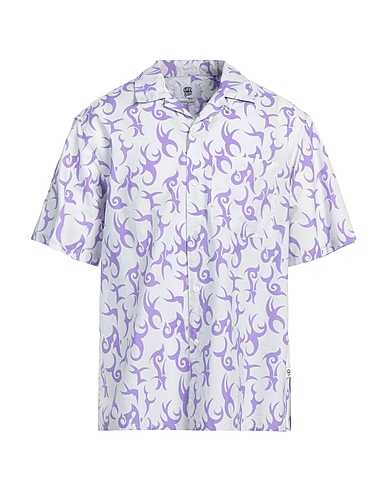 LIFE SUX Patterned shirt White 100% Cotton
