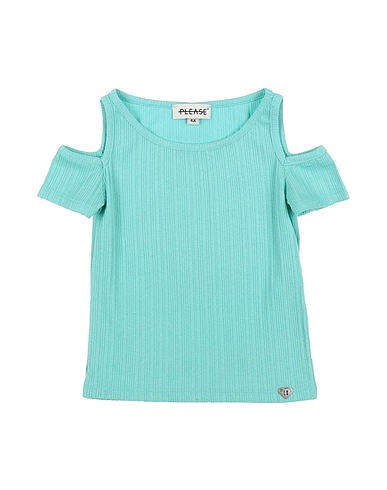 PLEASE T-shirt Turquoise 95% Viscose, 5% Elastane