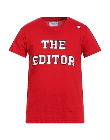 THE EDITOR T-Shirt Rot 100% Baumwolle