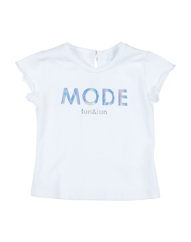 FUN & FUN T-shirt White 95% Cotton, 5% Elastane
