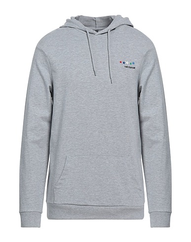 THE EDITOR Hooded track jacket  Grey 80% Cotton, 20% Polyester