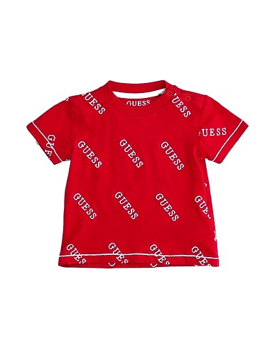 GUESS T-shirt Red 100% Cotton