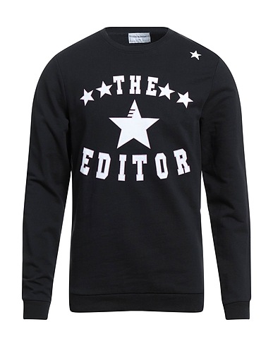 THE EDITOR Sweatshirt Black 80% Cotton, 20% Polyester