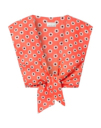 MIGUELINA Crop top Salmon pink 100% Linen