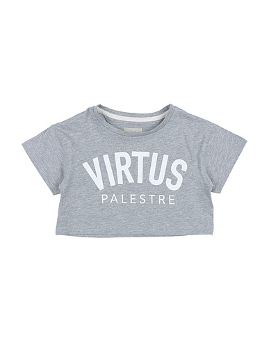 VIRTUS PALESTRE T-shirt Light grey 88% Cotton, 12% Polystyrene