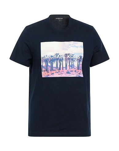 MICHAEL KORS MENS T-shirt Midnight blue 100% Cotton