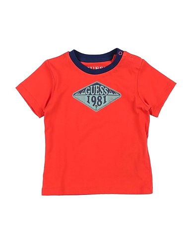 GUESS T-shirt Orange 100% Cotton