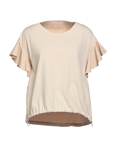 DIANA GALLESI T-shirt Beige 75% Cotton, 22% Polyamide, 3% Elastane