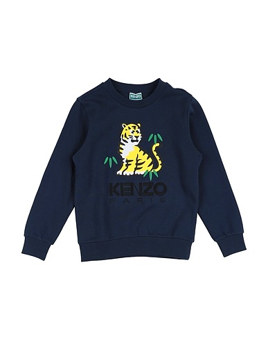 KENZO KIDS Sweatshirt Midnight blue 100% Cotton, Elastane
