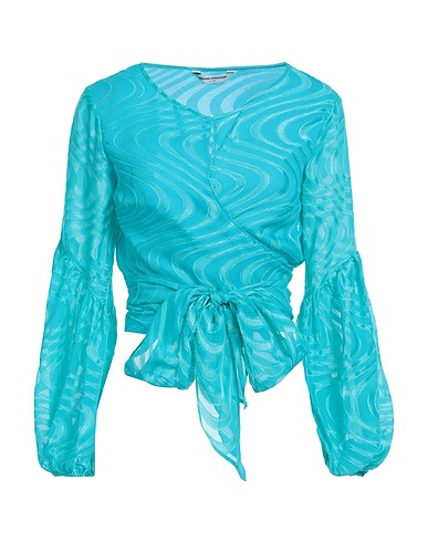 AMANDA UPRICHARD Top Turquoise 100% Polyester