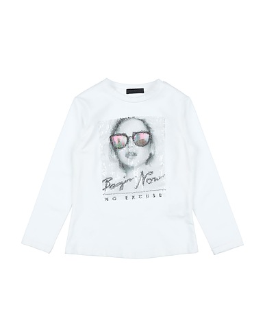 FUN & FUN T-shirt Off white 95% Cotton, 5% Elastane