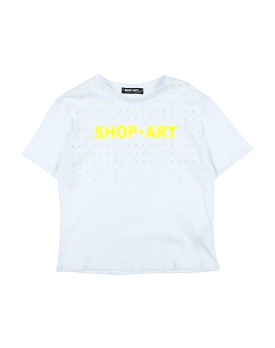SHOPART T-shirt Bianco 100% Cotone