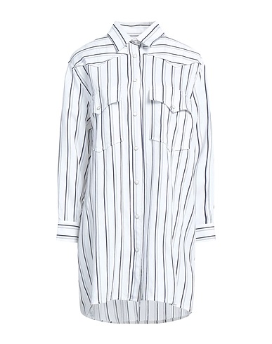 MARGAUX LONNBERG Striped shirt White 89% Viscose, 11% Polyamide