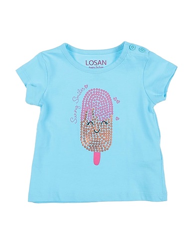 LOSAN T-shirt Turquoise 100% Cotton