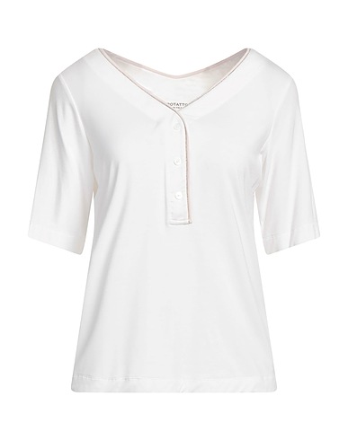 PUROTATTO T-shirt White 90% Viscose, 10% Elastane