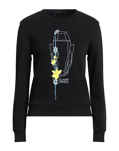CAVALLI CLASS Sweatshirt Black 100% Cotton