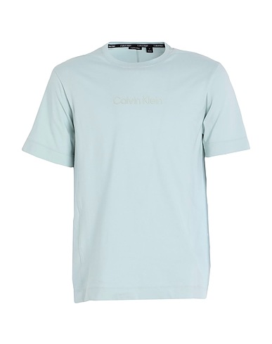 CALVIN KLEIN T-shirt Sky blue 60% Cotton, 40% Polyester