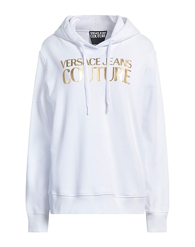 VERSACE JEANS COUTURE Hoodie Weiß 100% Baumwolle, Elastan
