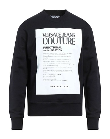 VERSACE JEANS COUTURE Sweatshirt Black 100% Cotton, Elastane