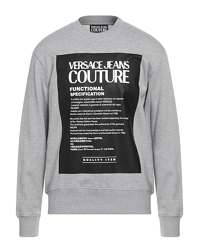 VERSACE JEANS COUTURE Sweatshirt Grey 100% Cotton, Elastane