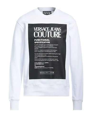 VERSACE JEANS COUTURE Sweatshirt White 100% Cotton, Elastane