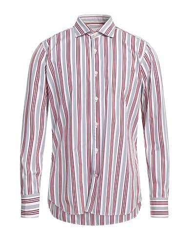 TINTORIA MATTEI 954 Striped shirt Burgundy 100% Cotton