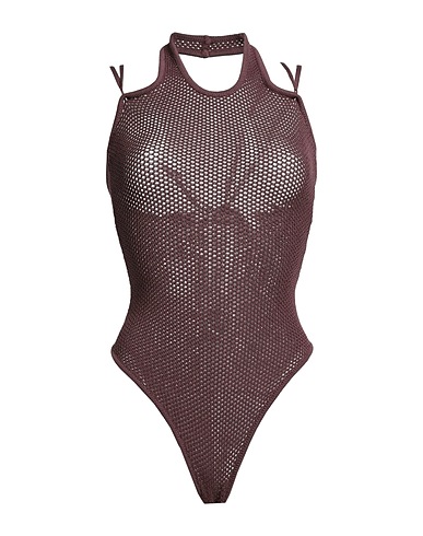 ANDREĀDAMO TOPWEAR Dark brown 80% Viscose, 10% Polyester, 9% Polyamide, 1% Elastane