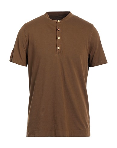 HERITAGE T-shirt Brown 95% Cotton, 5% Elastane