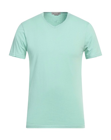 DANIELE ALESSANDRINI HOMME Camiseta básica Verde claro 100% Algodón