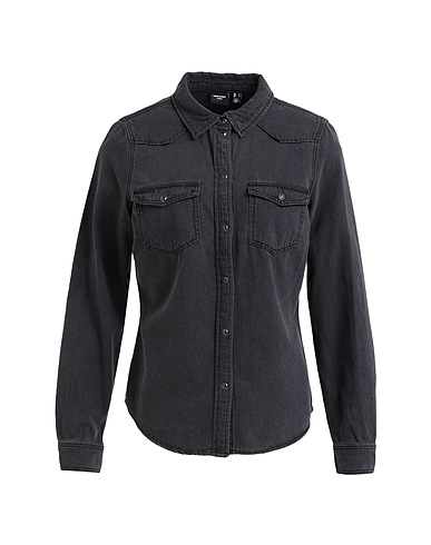 VERO MODA デニムシャツ ブラック コットン 100%