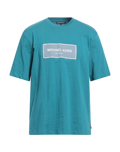 MICHAEL KORS MENS T-shirt Deep teal 100% Cotton