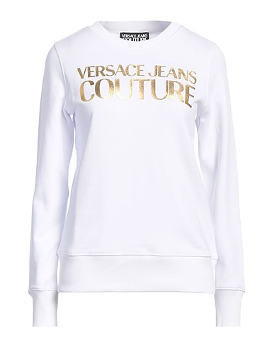 VERSACE JEANS COUTURE Sweatshirt White 100% Cotton, Elastane