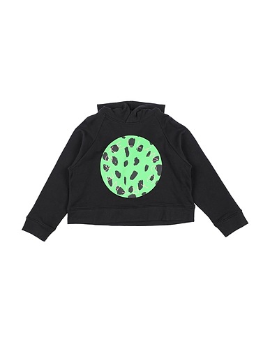 STELLA McCARTNEY KIDS Hooded track jacket  Black 100% Cotton, Elastane
