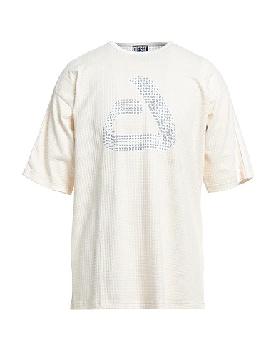 DIESEL Oversize-T-Shirt Cream 100% Cotton