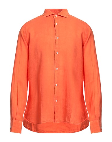 FEDELI Linen shirt Orange 100% Linen