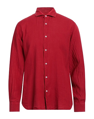 FEDELI Linen shirt Brick 100% Linen