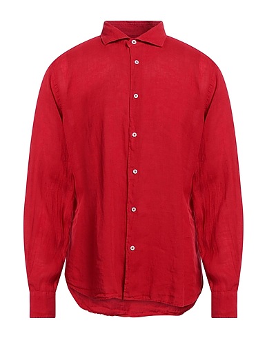 FEDELI Linen shirt Red 100% Linen