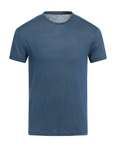 MAJESTIC FILATURES Basic T-Shirt Slate blue 94% Linen, 6% Elastane