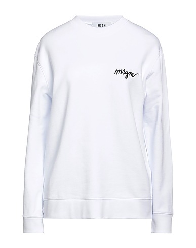 MSGM Sweatshirt White 100% Cotton