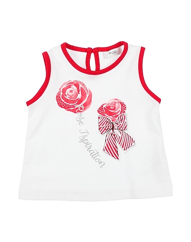 Y-CLÙ Tank top White 94% Cotton, 6% Elastane