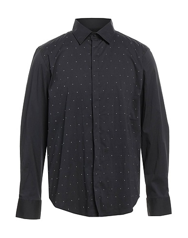 JOHN RICHMOND Shirts Black 78% Cotton, 19% Nylon, 3% Lycra®