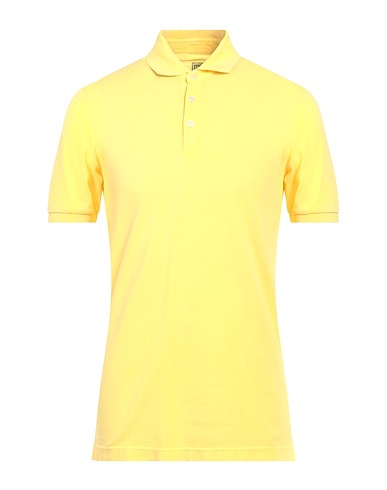 FEDELI Polo shirt Yellow 100% Cotton