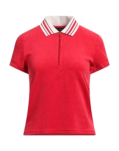 JUICY COUTURE Polo Rosso 80% Cotone, 20% Poliestere