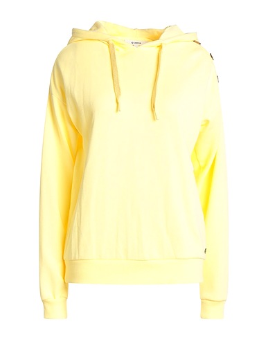 GARCIA Hooded track jacket  Pastel yellow 53% Cotton, 47% Polyester