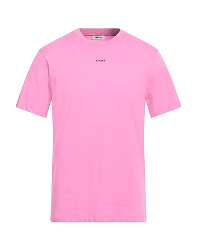 SANDRO T-shirt Rosa 100% Cotone