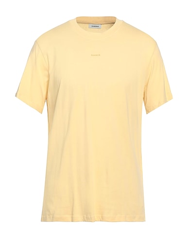 SANDRO Basic T-Shirt Pastel yellow 100% Cotton