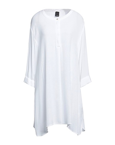 PINKO Shirt dress White 50% Viscose, 45% Polyamide, 5% Elastane