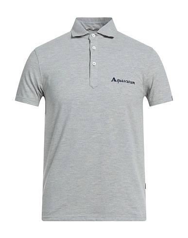 AQUASCUTUM ACTIVE Polo shirt Light grey 95% Cotton, 5% Elastane